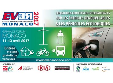 EVER 2017 : Véhicules écologiques et énergies renouvelables du 11 au 13 avril à Monaco