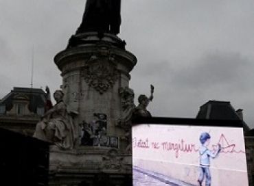 Hommage place de la République, 10 janvier 2016